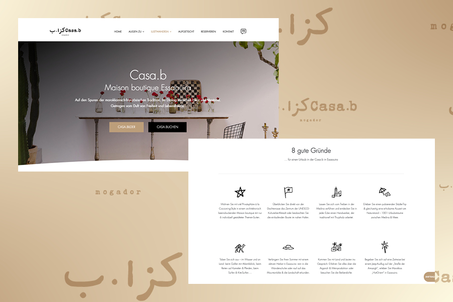 onlinemarketing Casab Mogador Website neu
